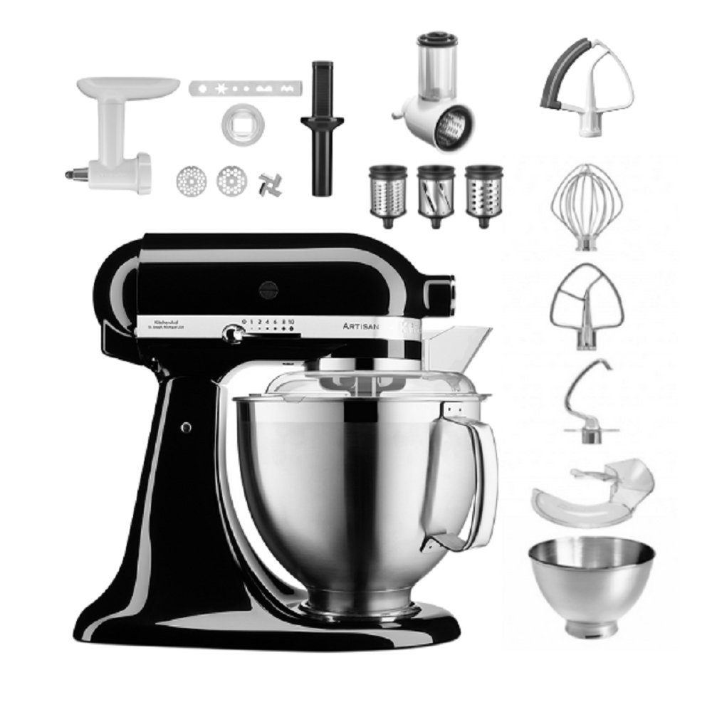 KitchenAid Küchenmaschine KitchenAid 4,8 L 5KSM185 Artisan Küchenmaschine Allrounderset