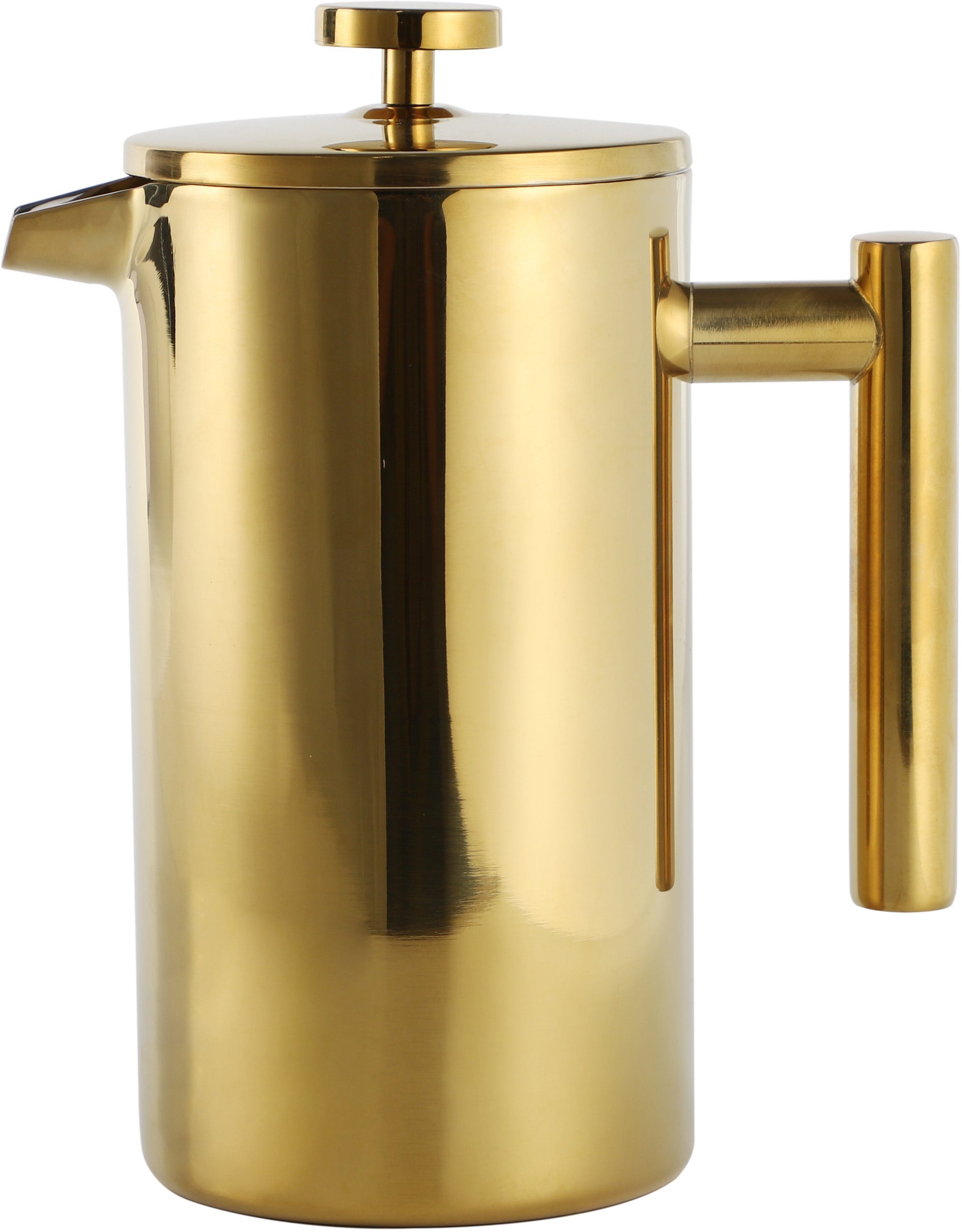 ECHTWERK French Press Kanne ., 0,8l Kaffeekanne, Kaffeebereiter mit Pressfilter, doppelwandiger Edelstahl, isoliert