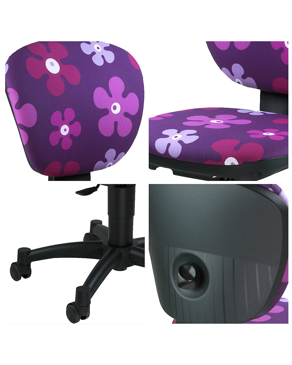 TOPSTAR Drehstuhl Ergokid 15 Jet, Flower lila
