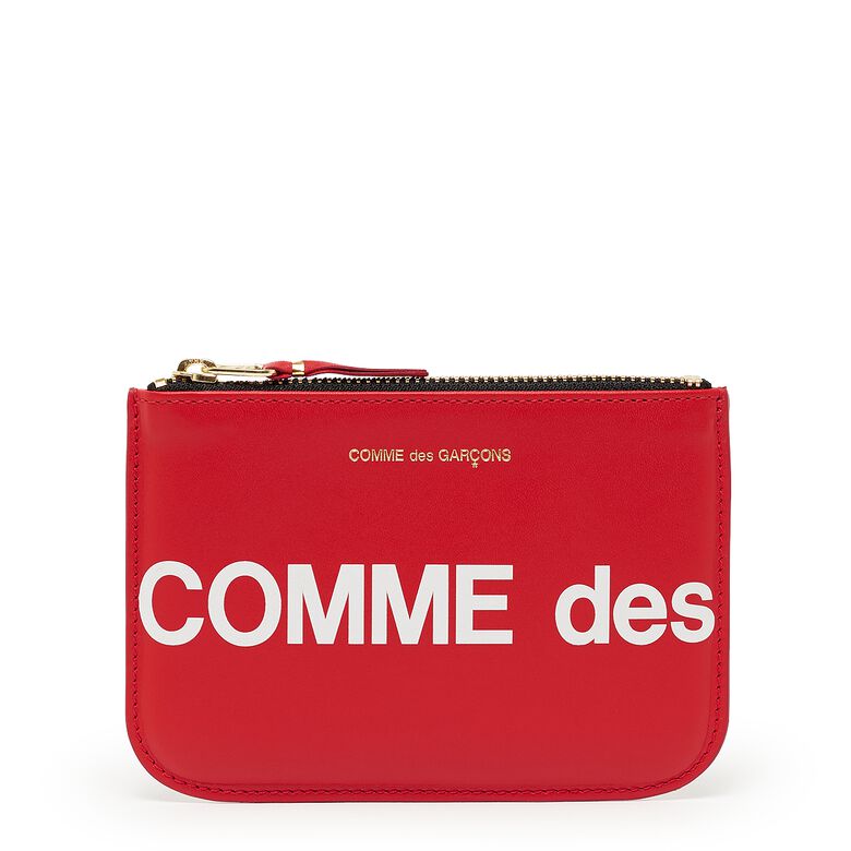 Comme des Garcons Wallet Huge Logo red