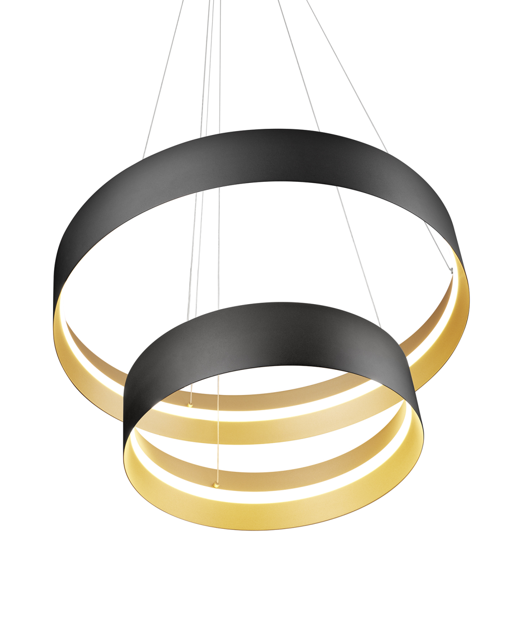 Pendelleuchte Loop Schwarz-Gold