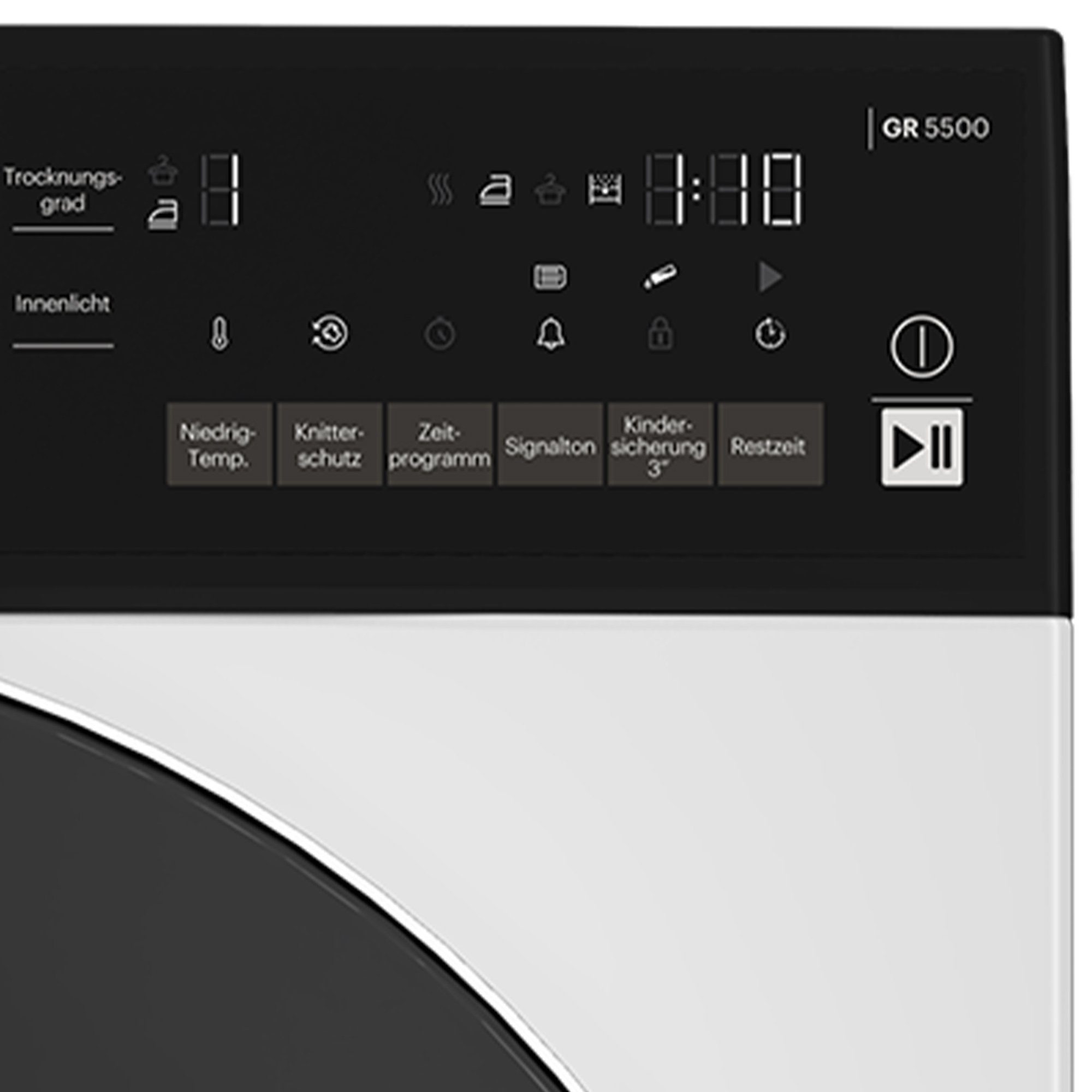 Grundig Wärmepumpentrockner Inverter Eco Motor GT57924, 9 kg, Digitales Display, Edelstahltrommel, Sensortrocknung, 14 Programme
