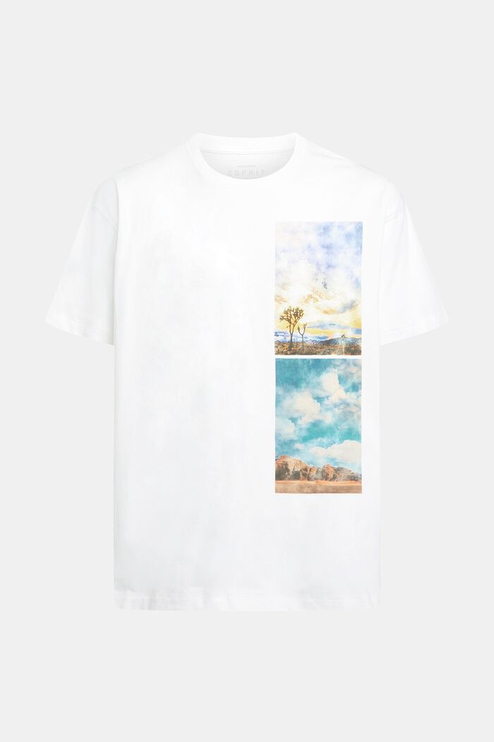 T-Shirt mit abgesetztem Landschafts-Print