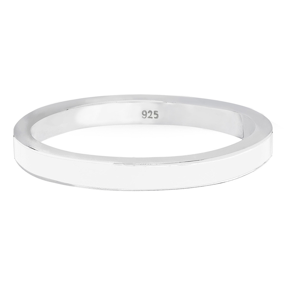 Elli Elli Bague Femme Bague à Empiler en Émail de Base en Argent Sterling 925 Sterling Bague
