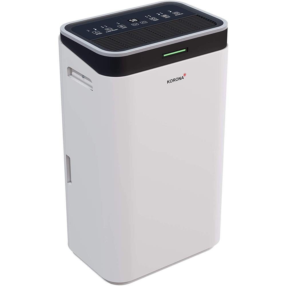 KORONA Luftbefeuchter 82100 Luftentfeuchter, 6.5 l Wassertank, Luftentfeuchter bis 30 m², Wäschetrocknungsfunktion, 6,5 L, Timer, LED-Lichtindikation, Staubfilter verbessert die Raumluft, 370 Watt, 47 dB leise, inkl. Drainageschlauch