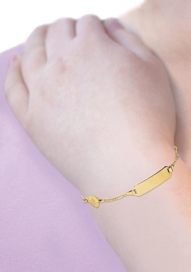 Amor Goldarmband Herz, Schutzengel, 2014329, Made in Germany