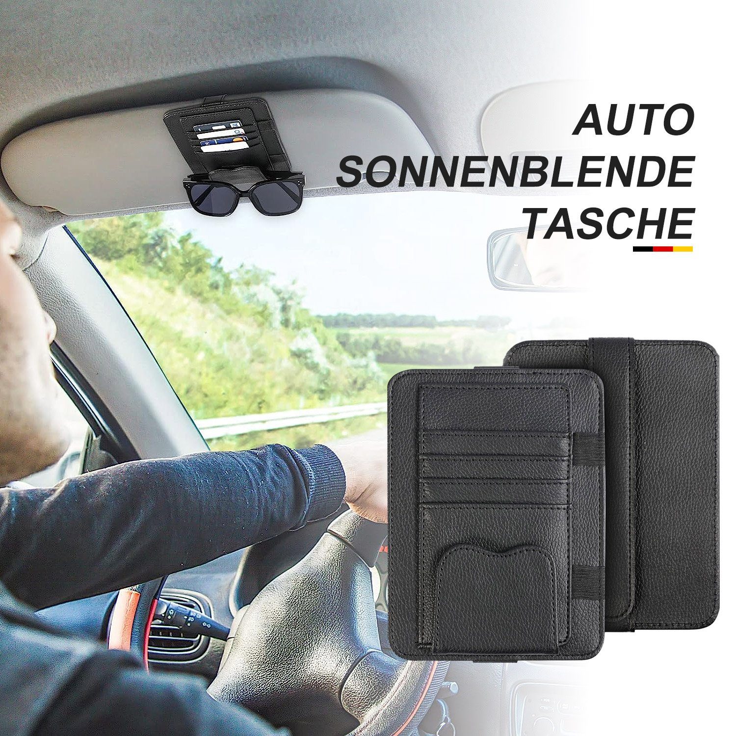 MAGICSHE Brillenetui Auto Aufbewahrung, Sonnenbrillenhalter Brillenhalter 1 PC