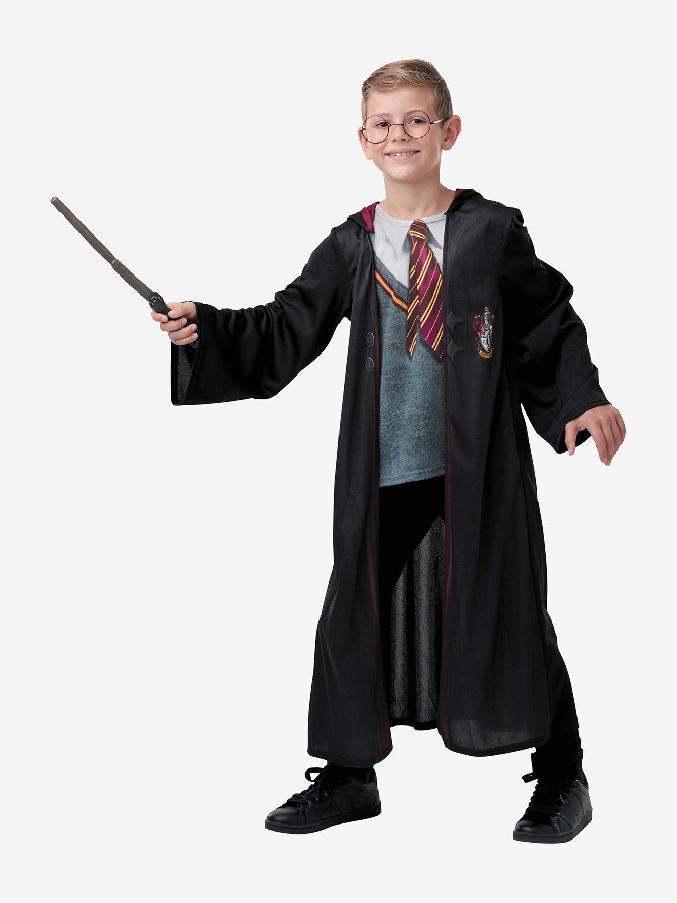 Déguisement Harry Potter avec lunettes et baguette RUBIES noir/rouge