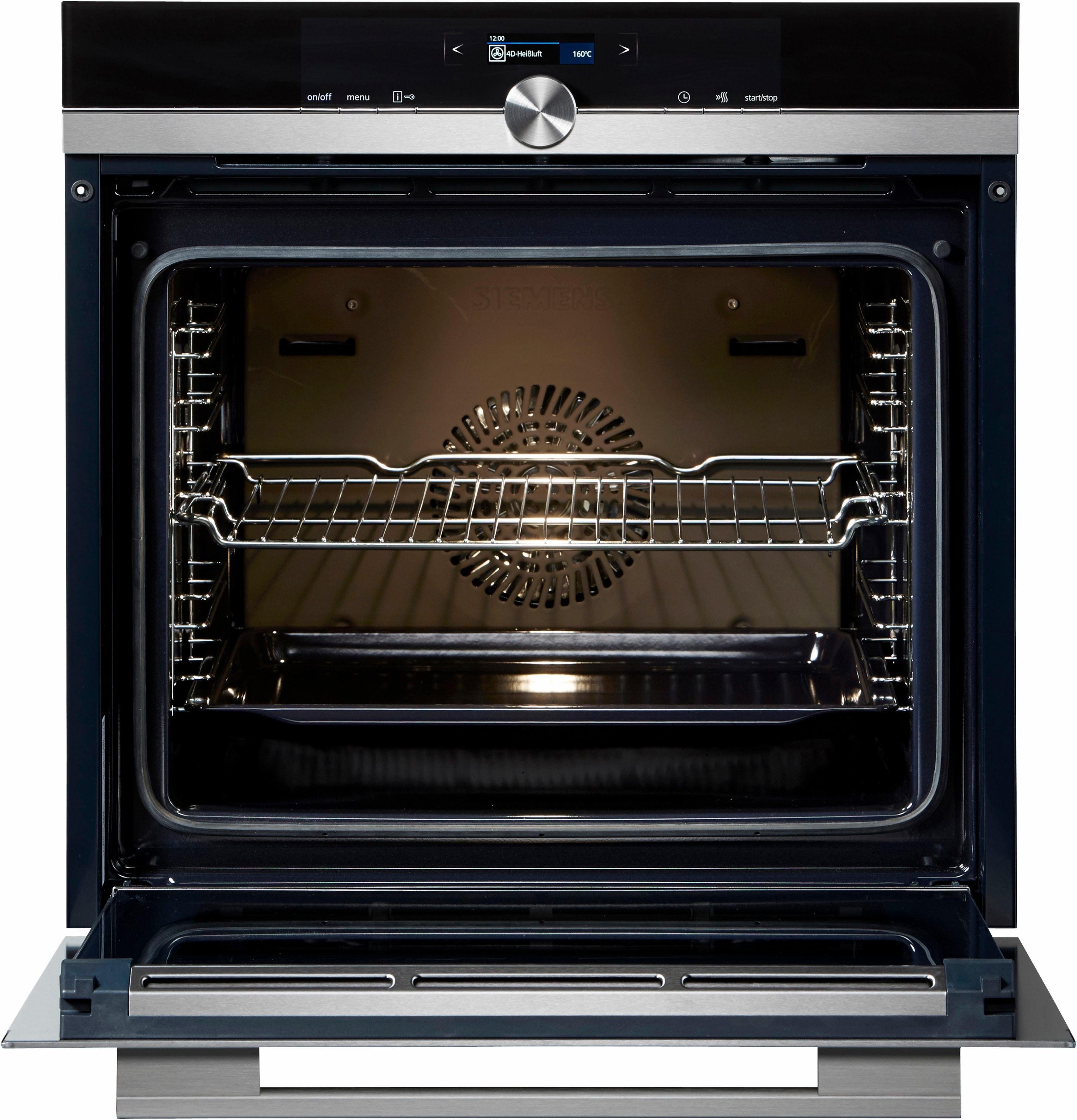 SIEMENS Einbaubackofen iQ700 HB634GBS1, mit Teleskopauszug nachrüstbar, ecoClean Plus, mit ecoClean