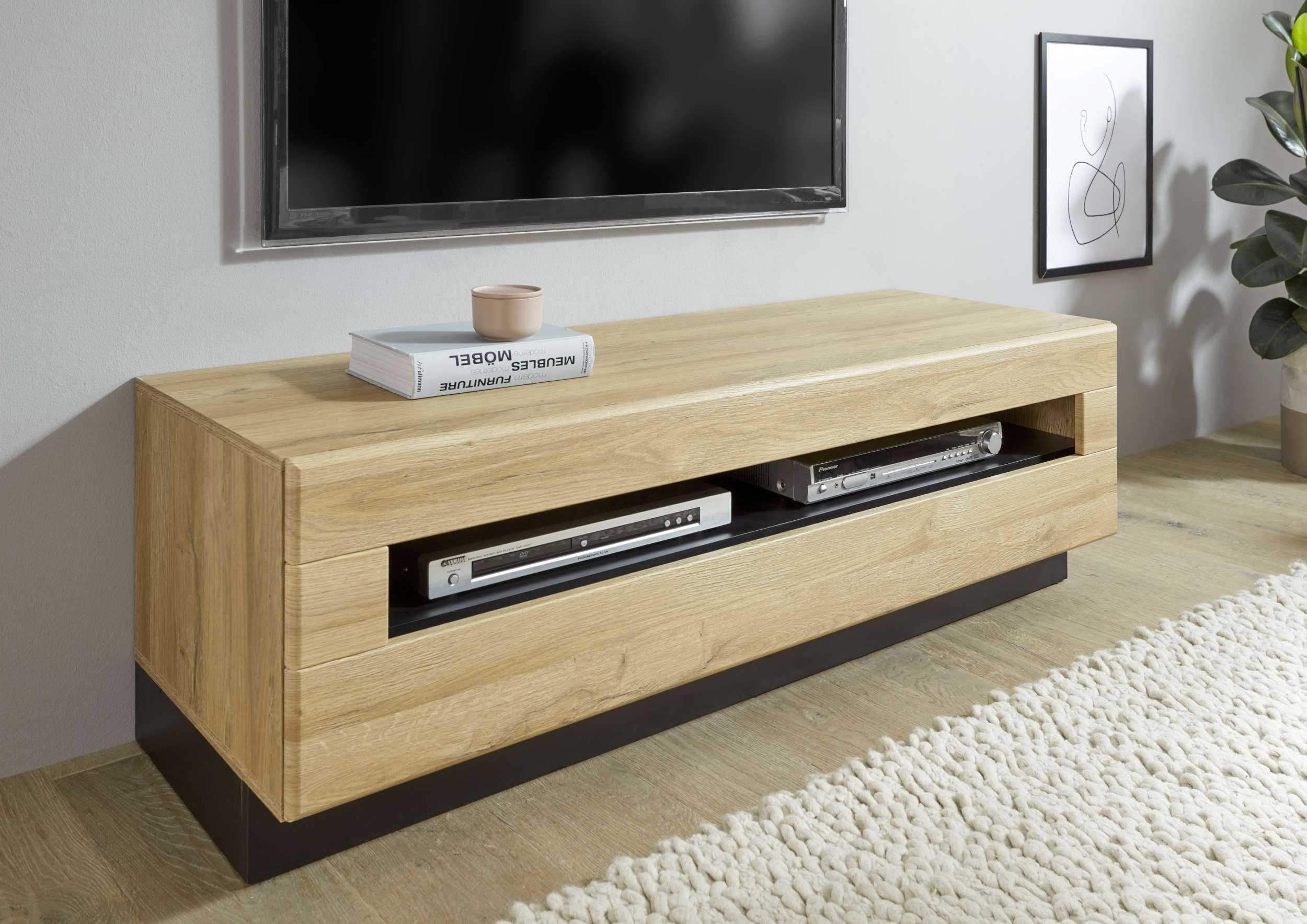Stylefy Wohnwand Keymen, (Set (3-St), Wohnzimmer-Set), 3-teilig, mit Push-to-Open, MDF, variabel hängbar, Modern Design