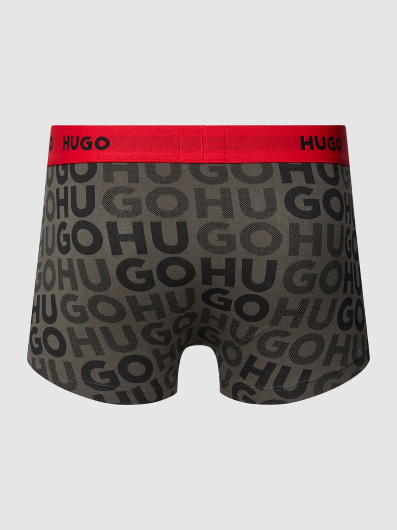 Trunks mit elastischem Label-Bund in mittelgrau