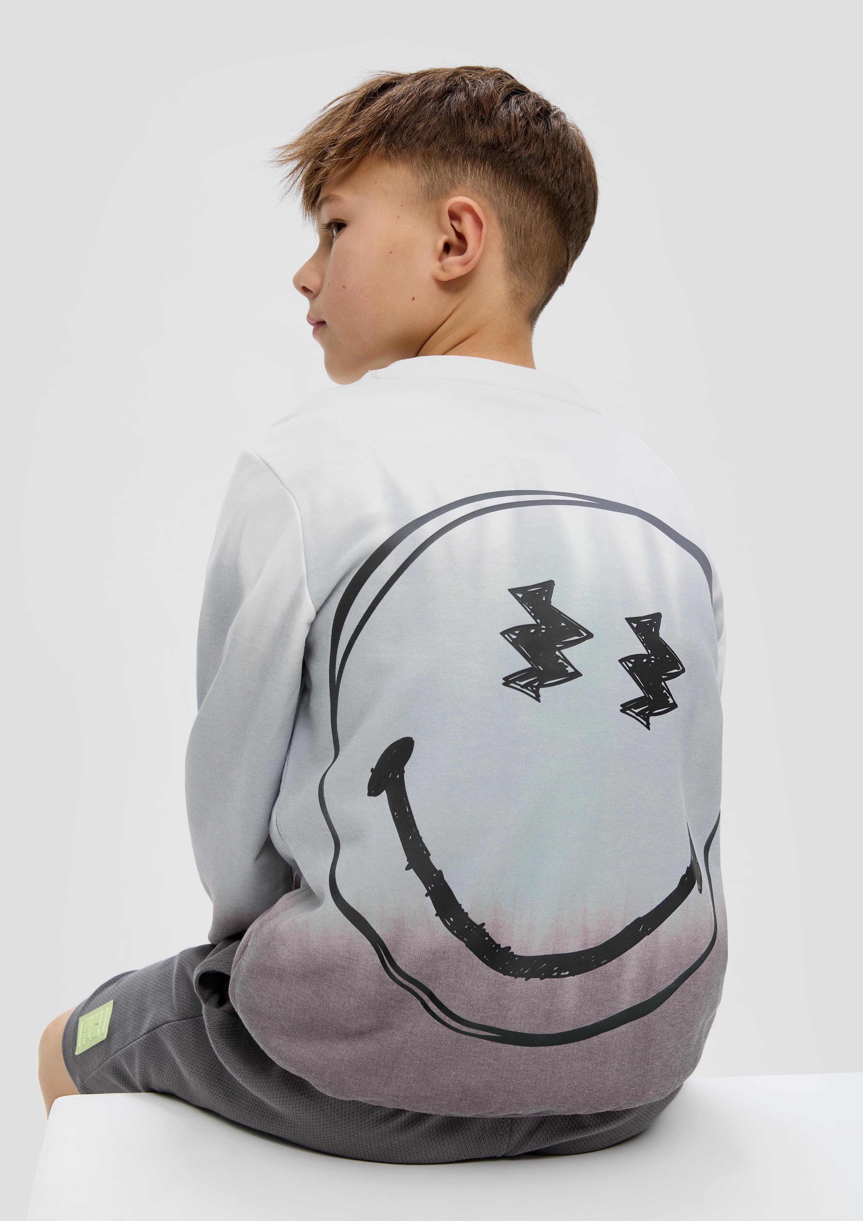 Sweatshirt mit Smiley-Front- und Rückenprint  2143088-94D3