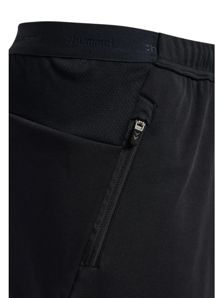 Hummel Sportliche Shorts mit Reißverschlusstaschen in Schwarz günstig kaufen