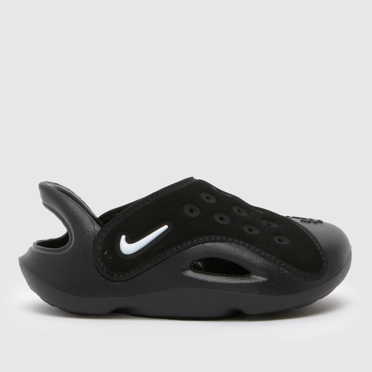 Nike svarta och vita turkise swoosh-sandaler för småbarn