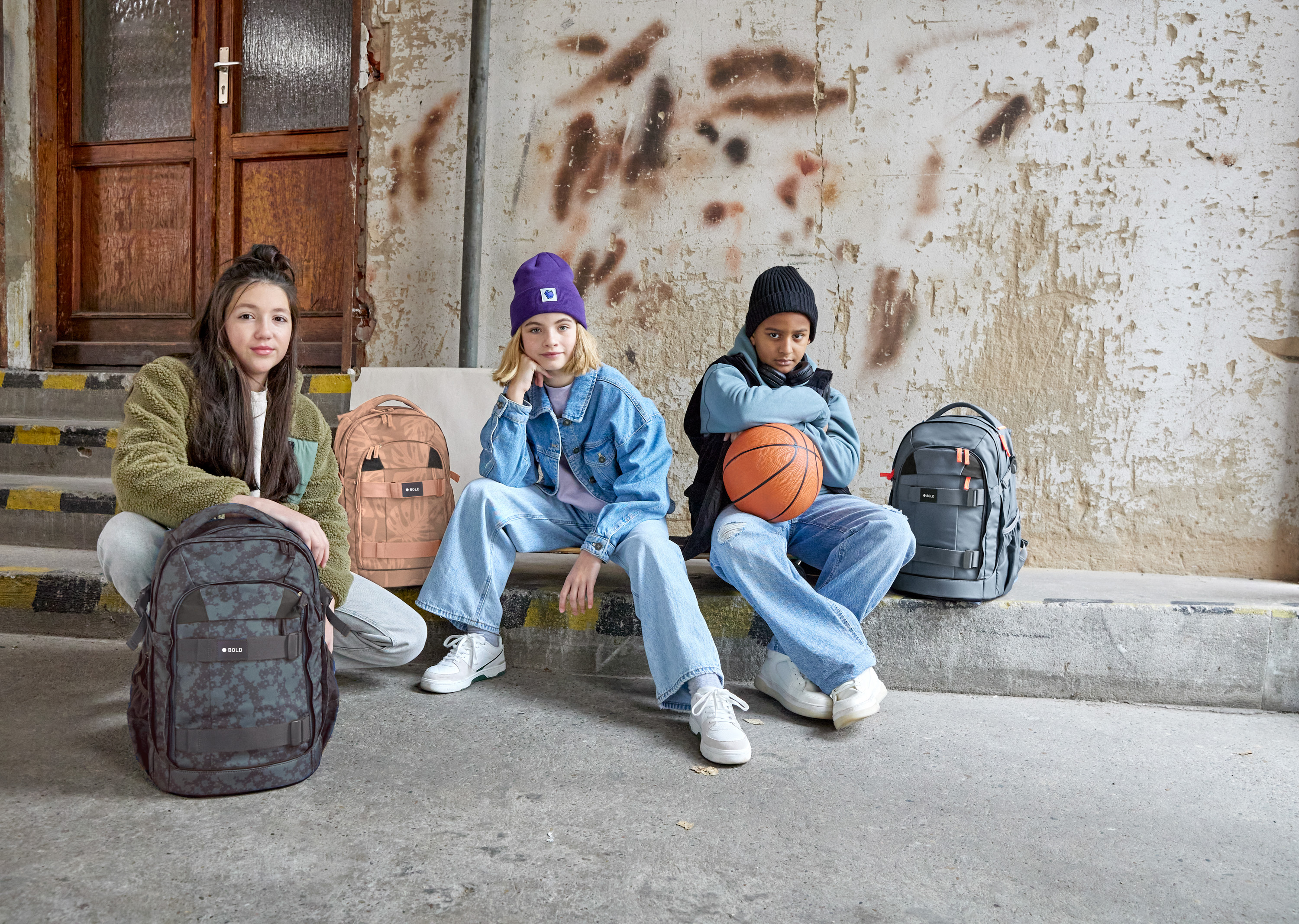 Schulrucksack - BOLD Origin Spots, Blau
