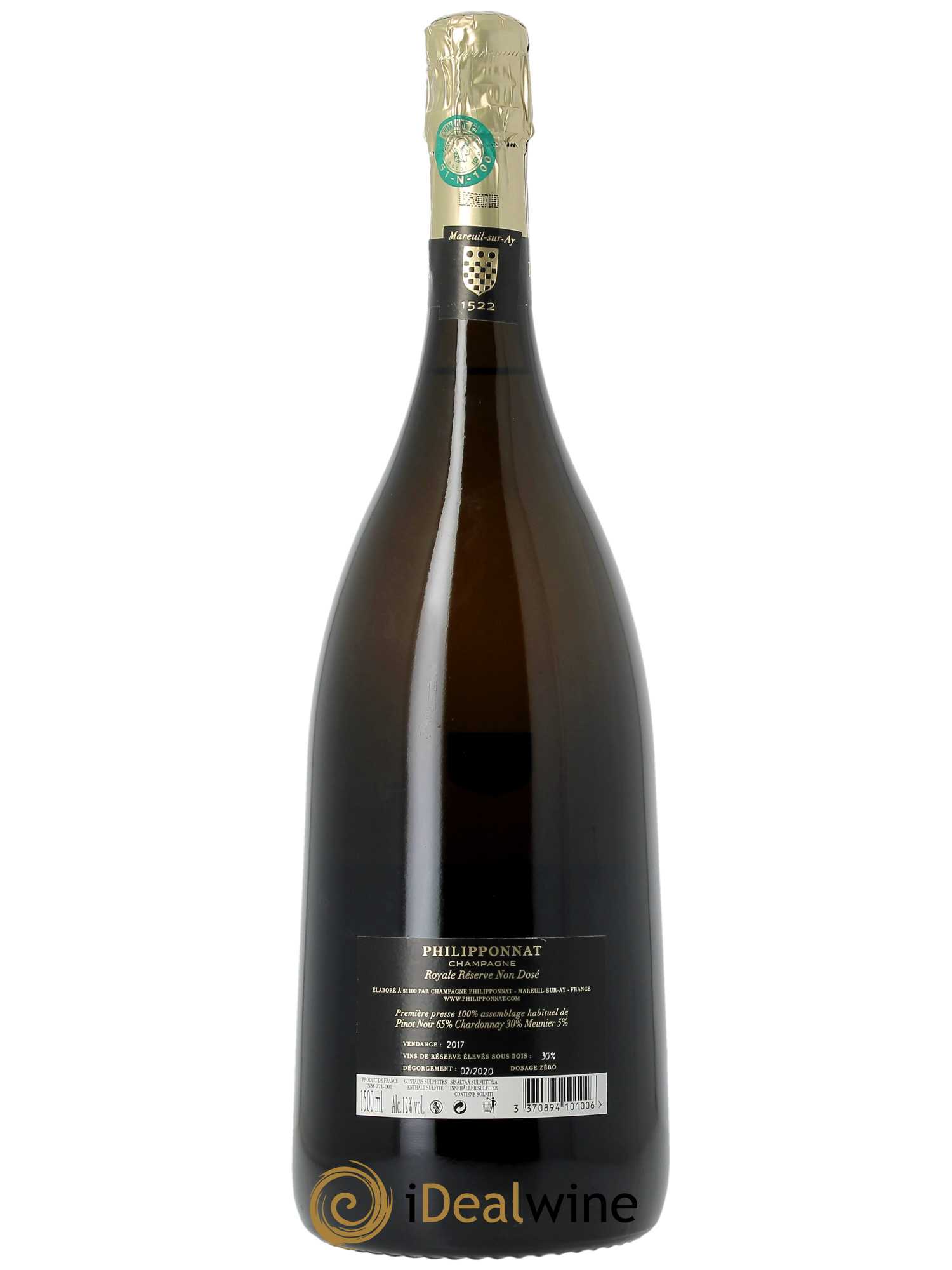 Royale Réserve Non Dosée Philipponnat   - Lot de 1 Magnum