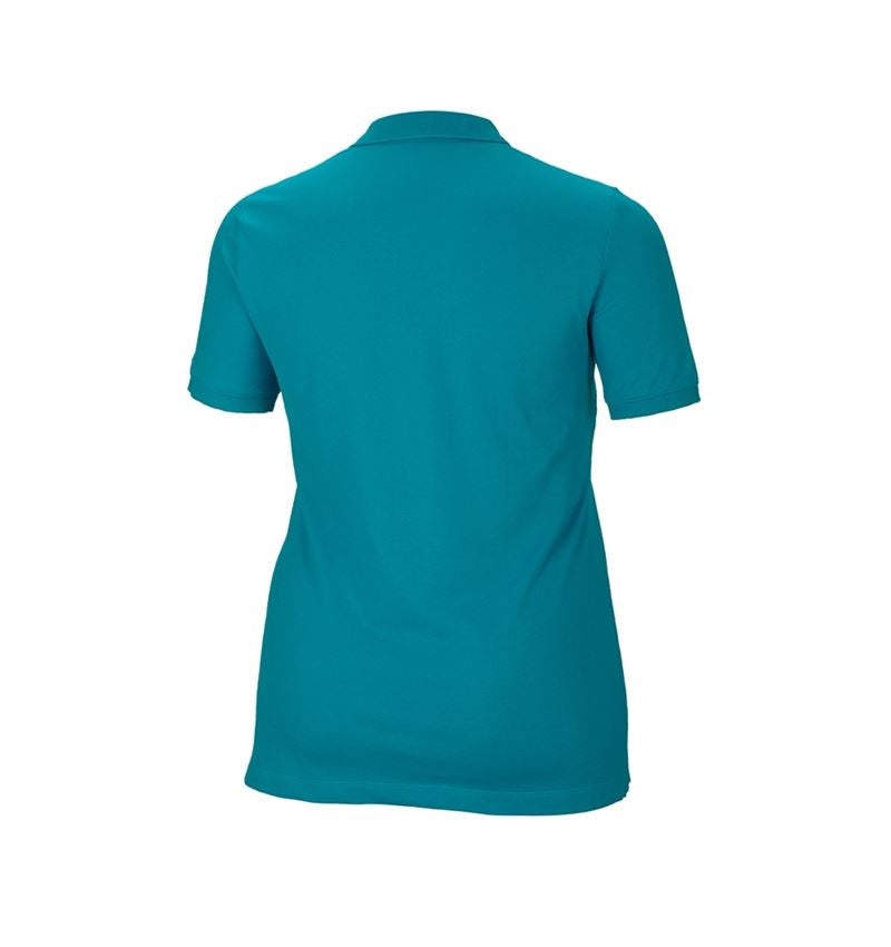 e.s. Piqué-Polo cotton stretch, Damen, plus fit