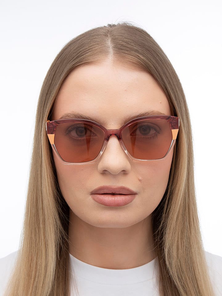 Guess Damen-Sonnenbrille in Rosa-Orange/ Hellbraun günstig kaufen 55