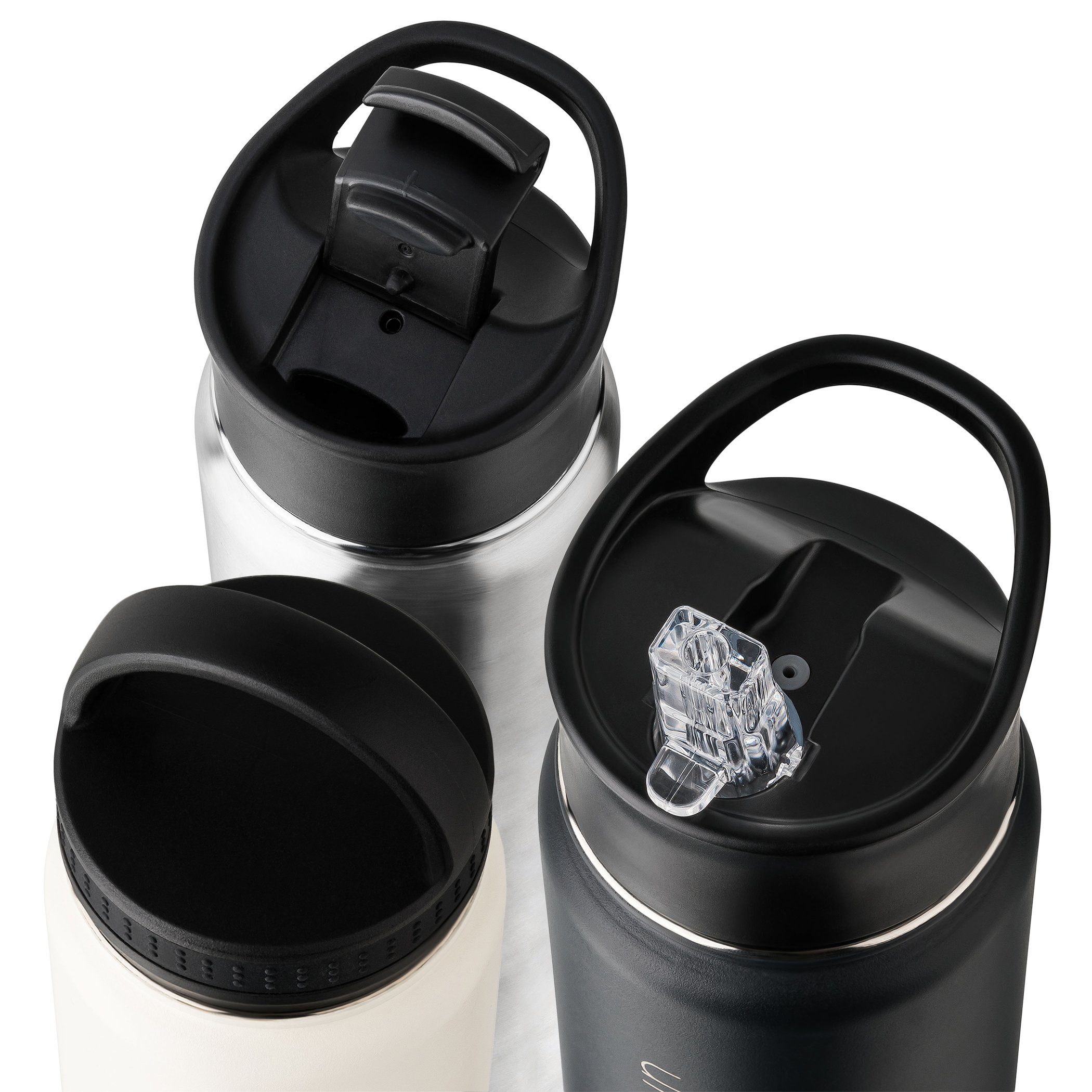 Vinsun Trinkflasche Edelstahl Trinkflasche 500ml, Kohlensäure geeignet, Wasserflasche, BPA frei, auslaufsicher, bruchsicher, Geruchs- und Geschmacksneutral