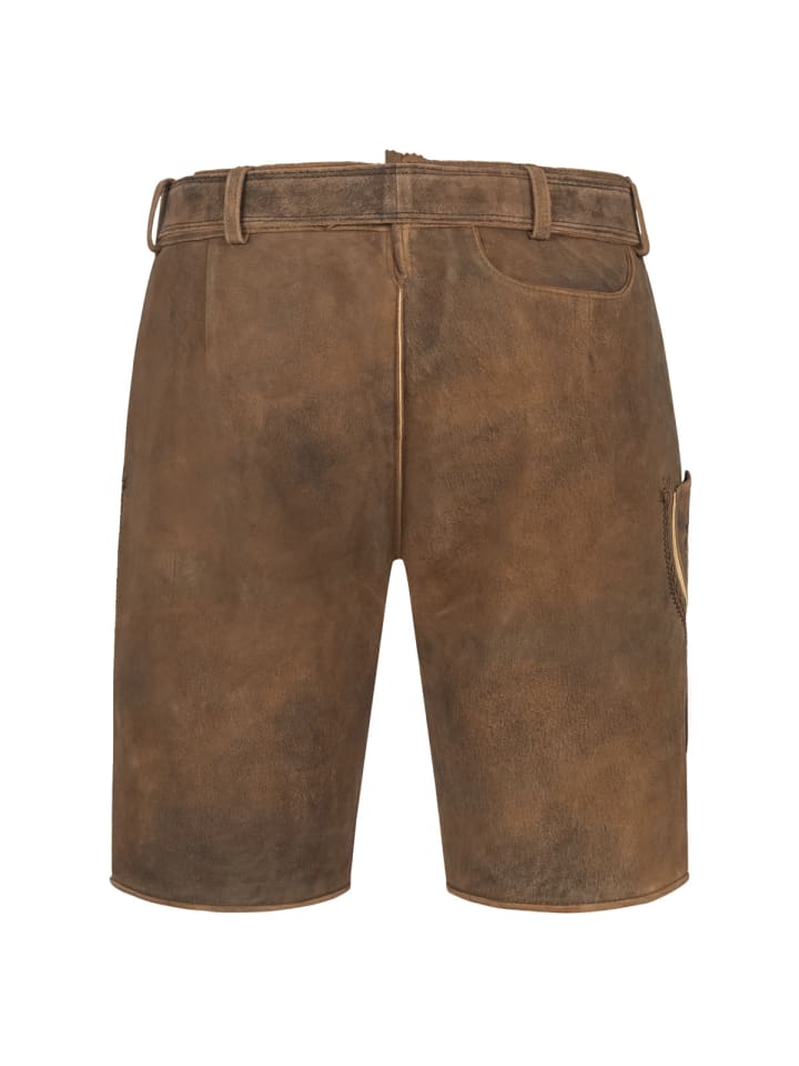 KRÜGER Lederhose Antonio in braun günstig kaufen