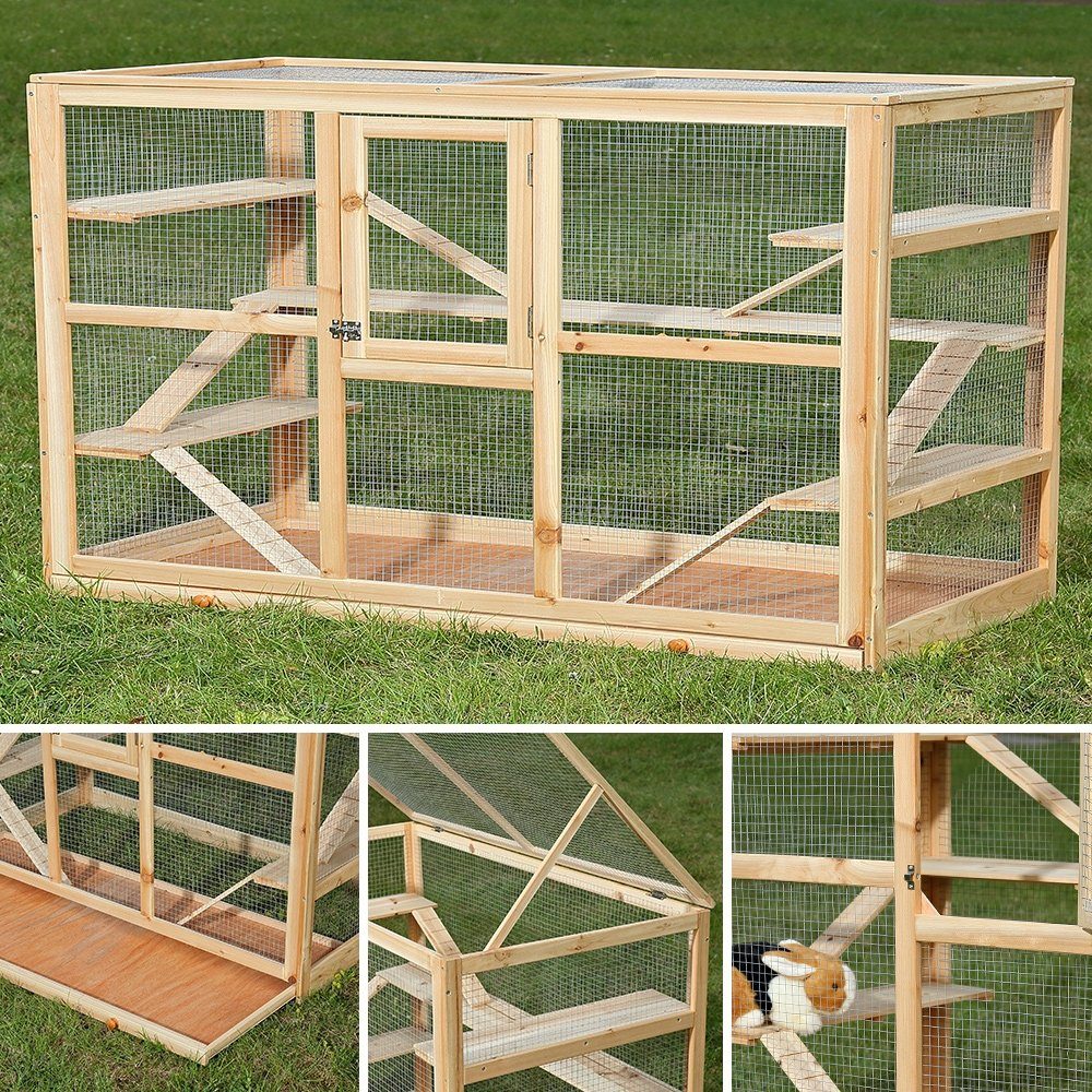 Mucola Kleintierkäfig Nagerkäfig XXL Villa Hamsterkäfig Mäusekäfig Kleintierkäfig, verzinkt