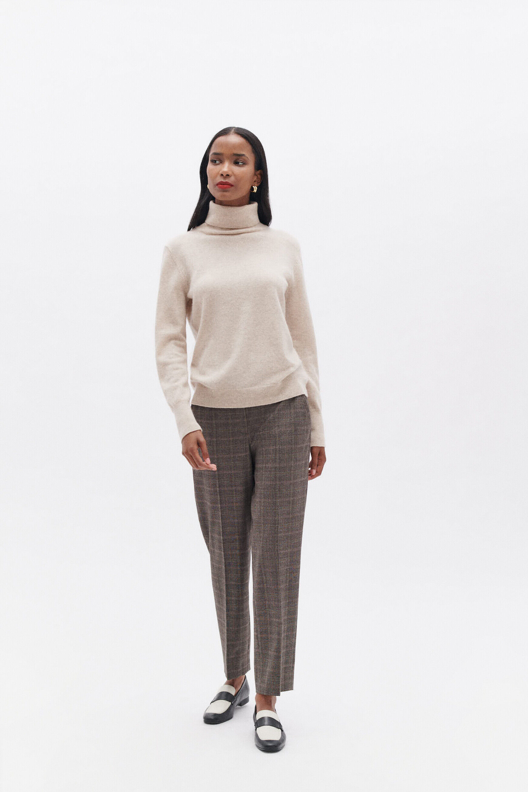 Pantalon psidiko3 marron fonce femme