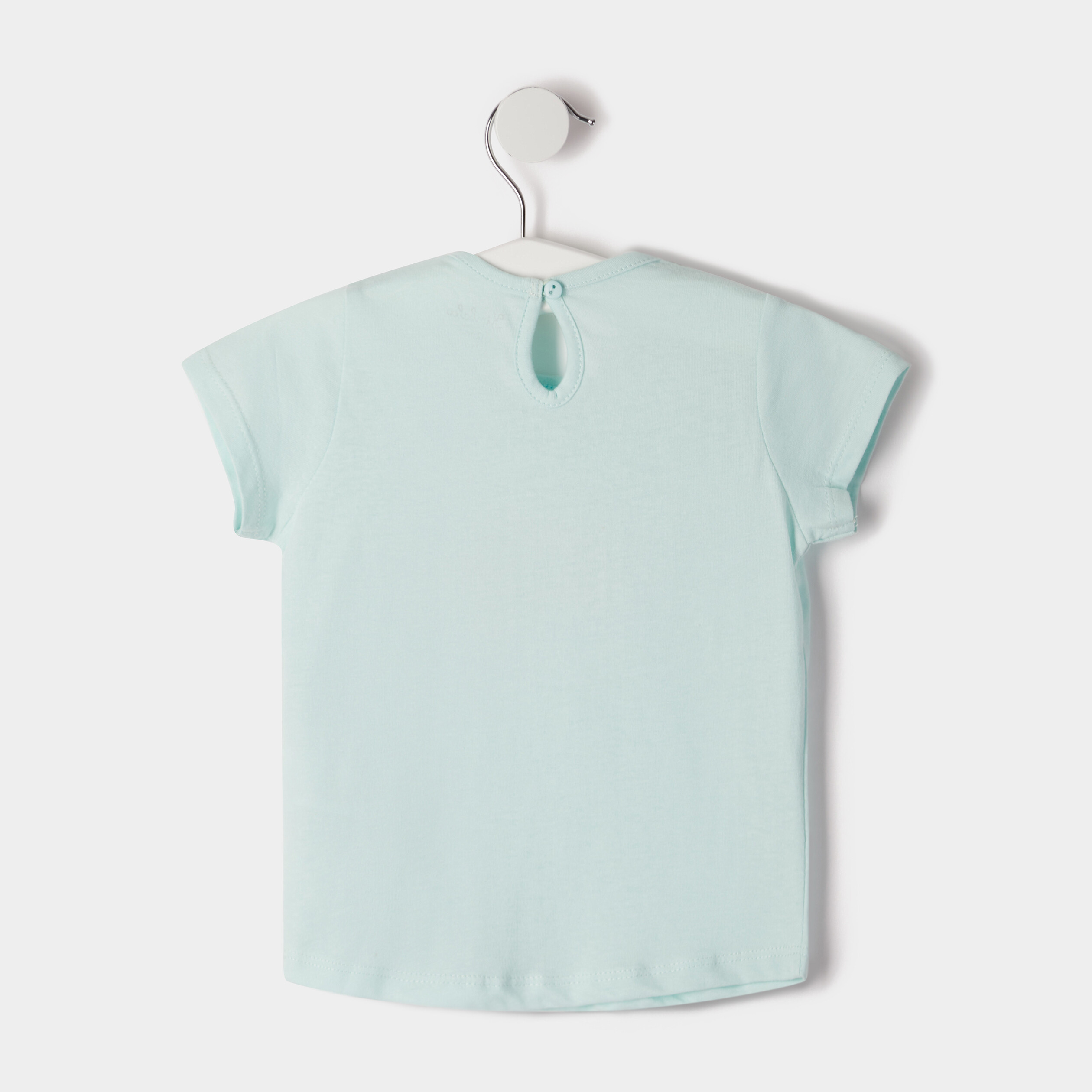 T-shirt à manches courtes Kimbaloo bleu turquoise bébé fille | La Halle