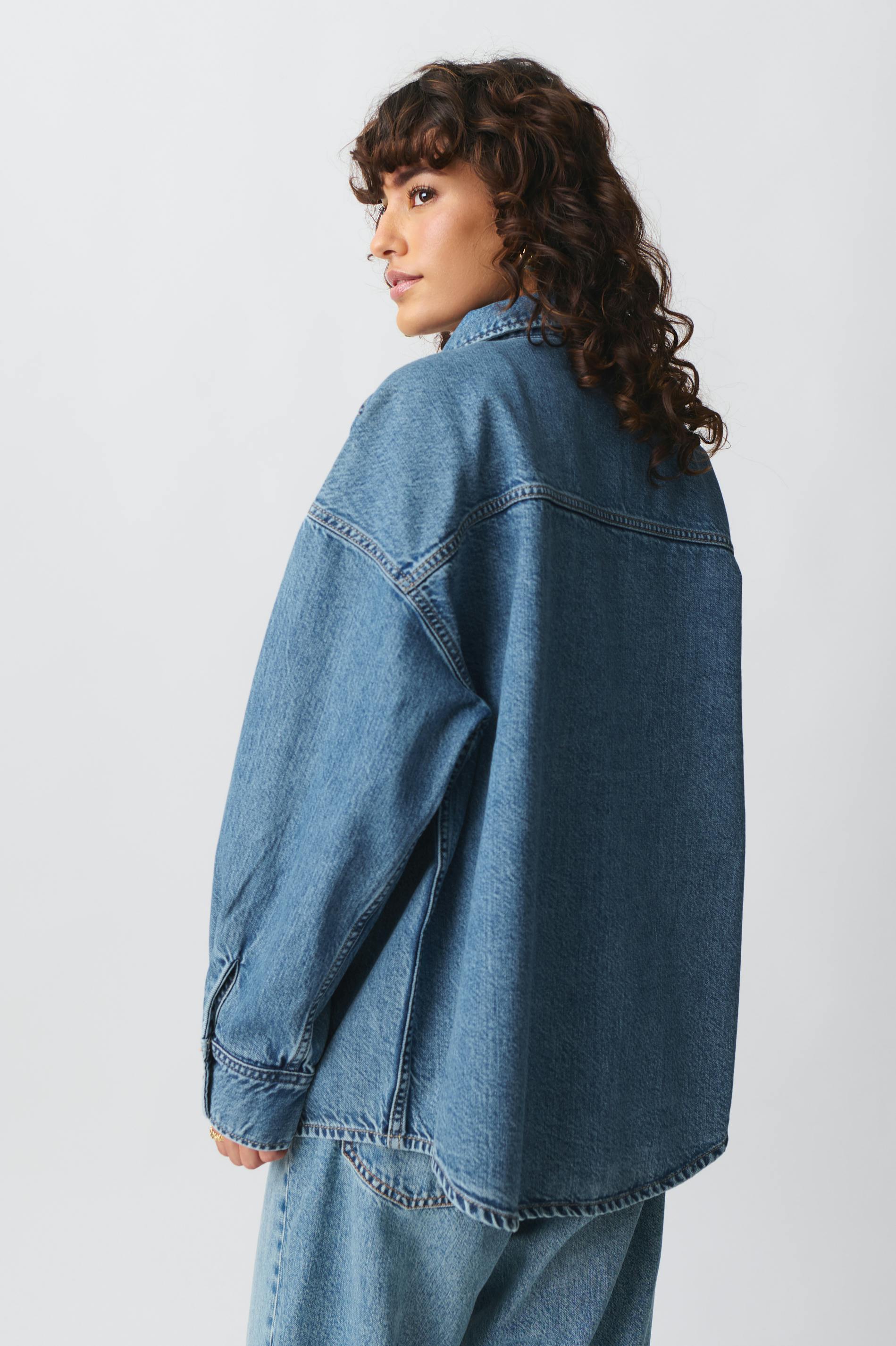 Oversize denim shirt