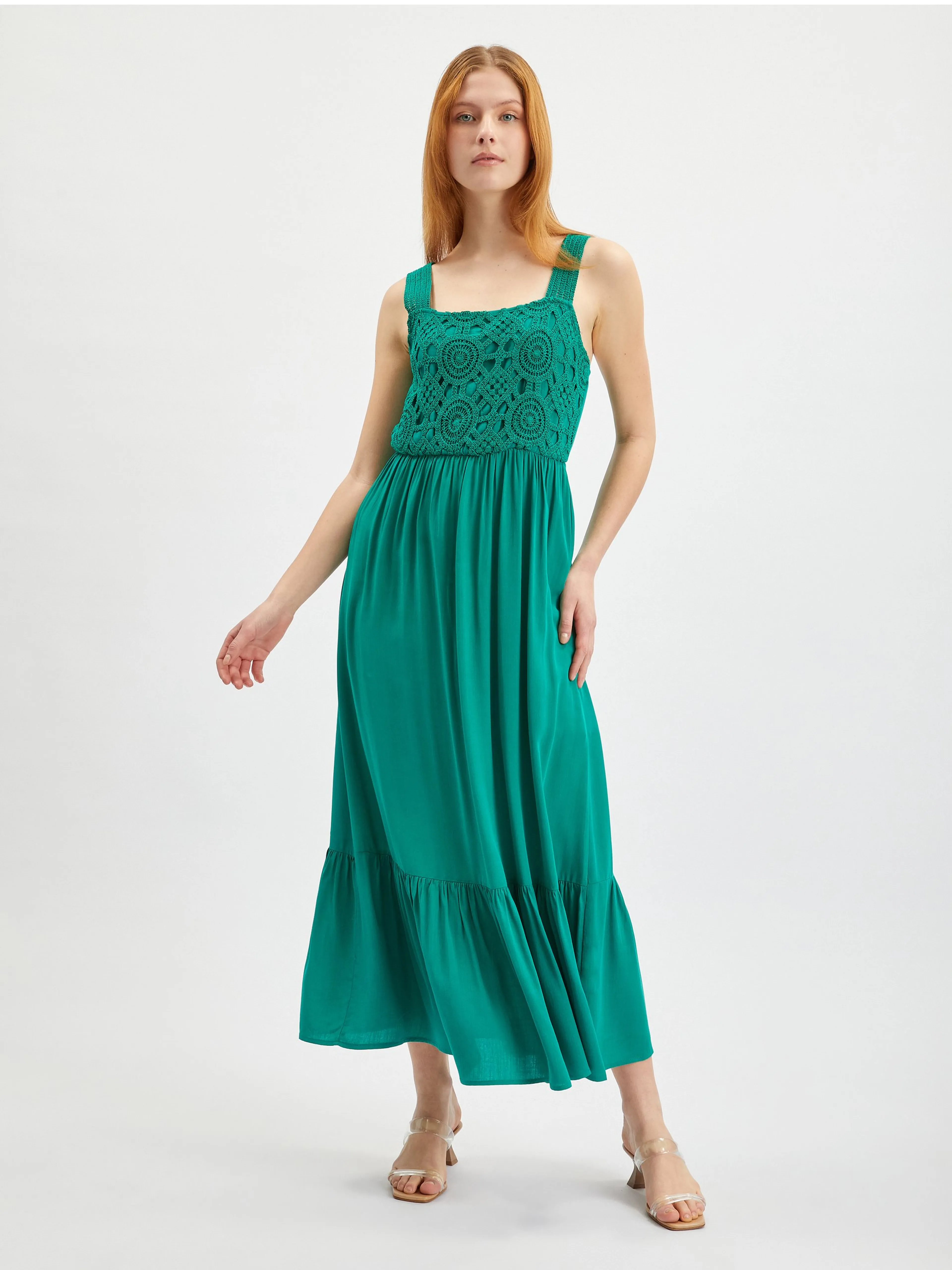 Grünes Damen Maxikleid ORSAY
