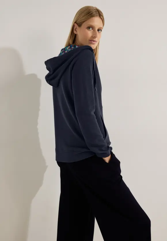 CECIL Sweatjacke mit Print Kapuze