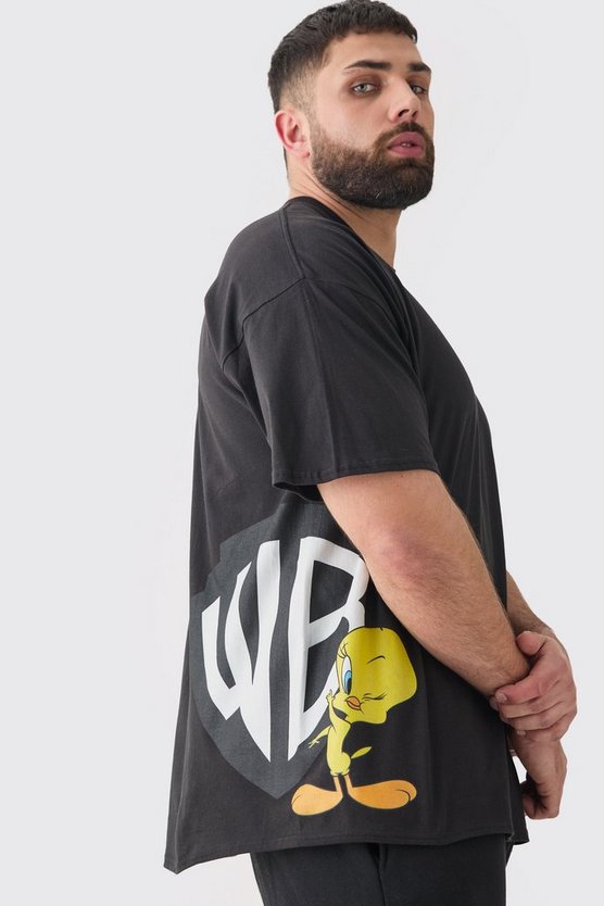 Plus T-Shirt mit lizenziertem Warner Bros Tweety Print