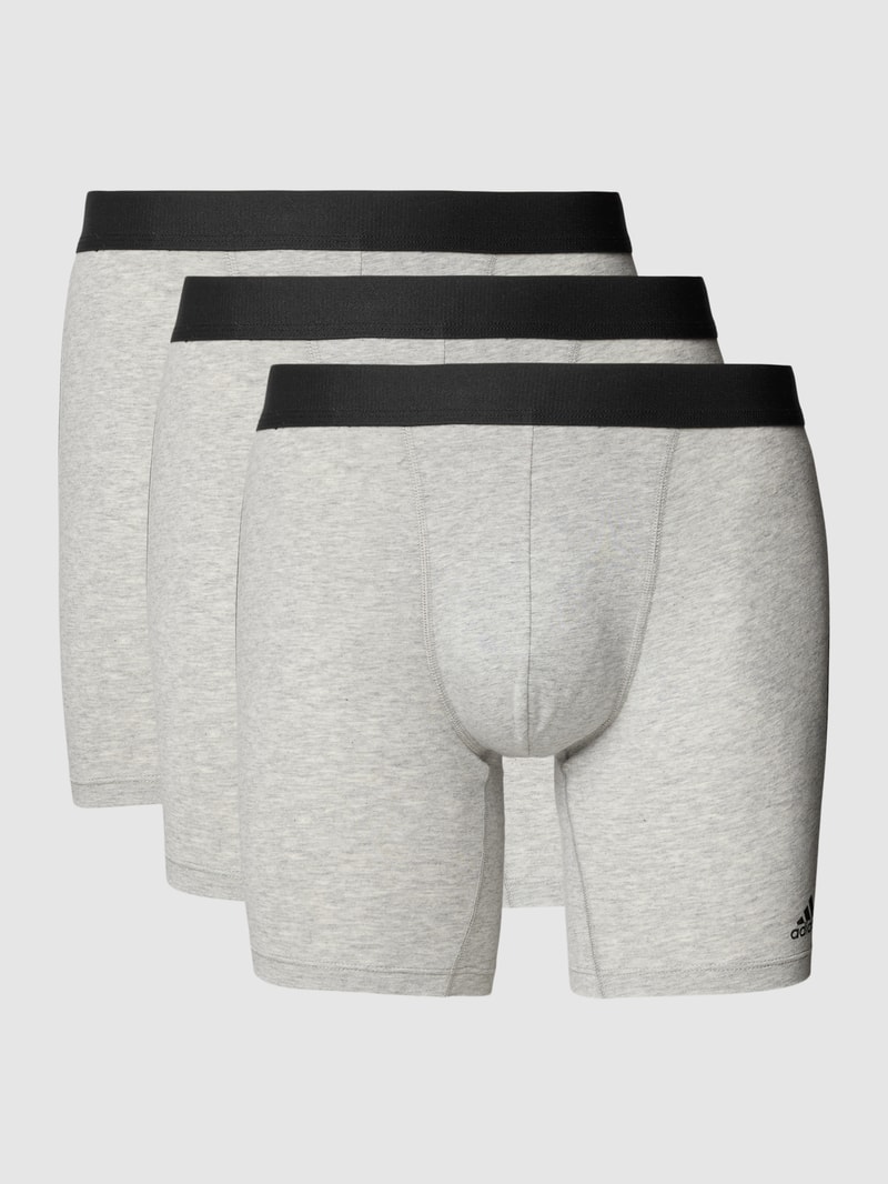 Trunks mit Logo-Streifen im 3er-Pack in mittelgrau