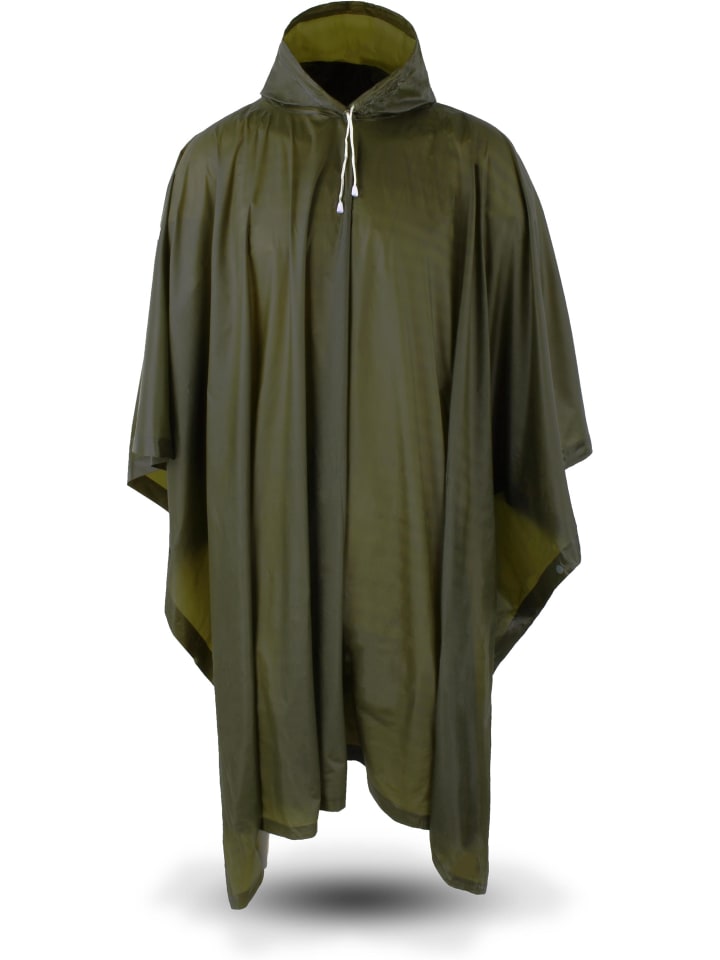 Normani Outdoor Sports Vinyl Regenponcho Hilo in Oliv günstig kaufen onesize