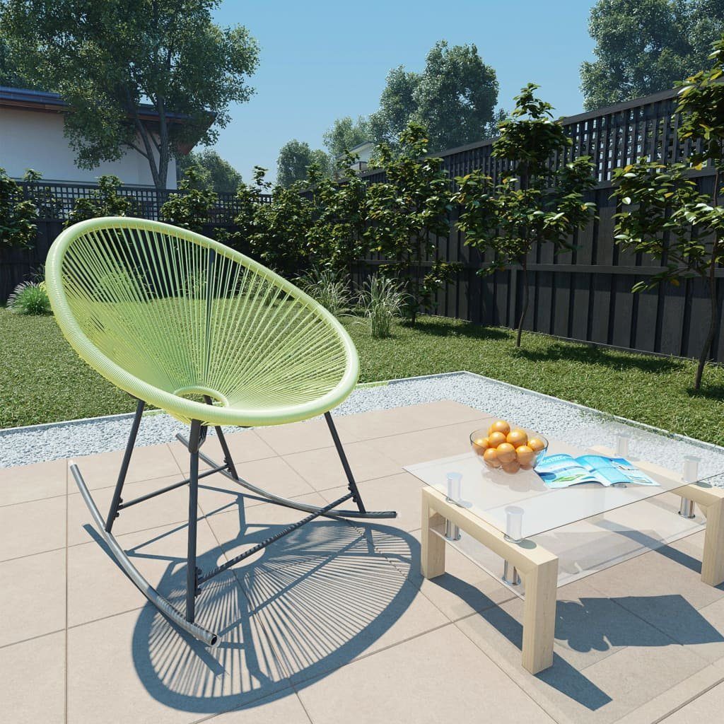 vidaXL Gartenstuhl Outdoor-Acapulco-Stuhl Poly-Rattan Grün (1 St)