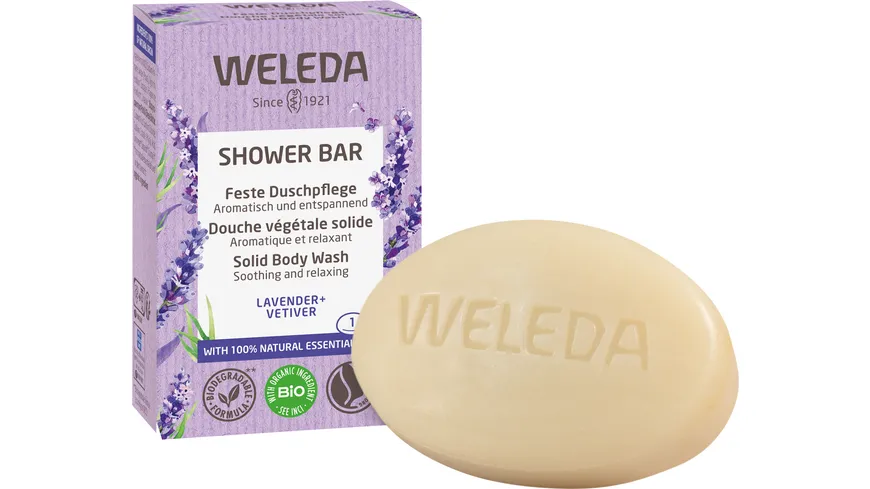 WELEDA Feste Duschpflege Lavender + Vetiver 75 g
