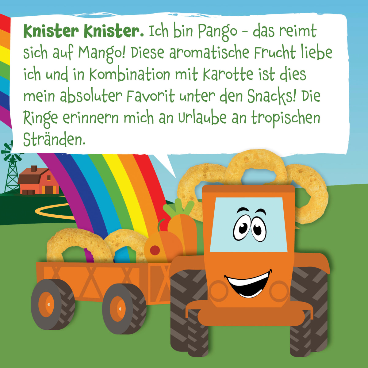 Kindersnack Mehrkorn Ringe mit Karotte & Mango, ab 8. Monaten, 20 g