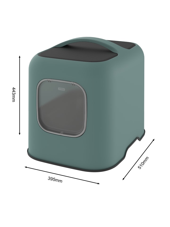 Rotho MyPet BIALA Katzenklo mit Haube und Schaufel in Mistletoe green günstig kaufen onesize