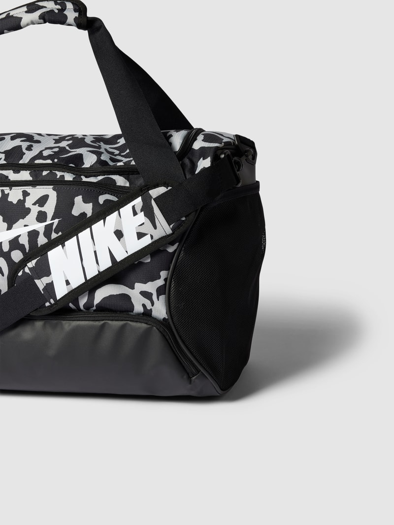 Weekender mit Label-Print Modell 'Brasilia' in schwarz