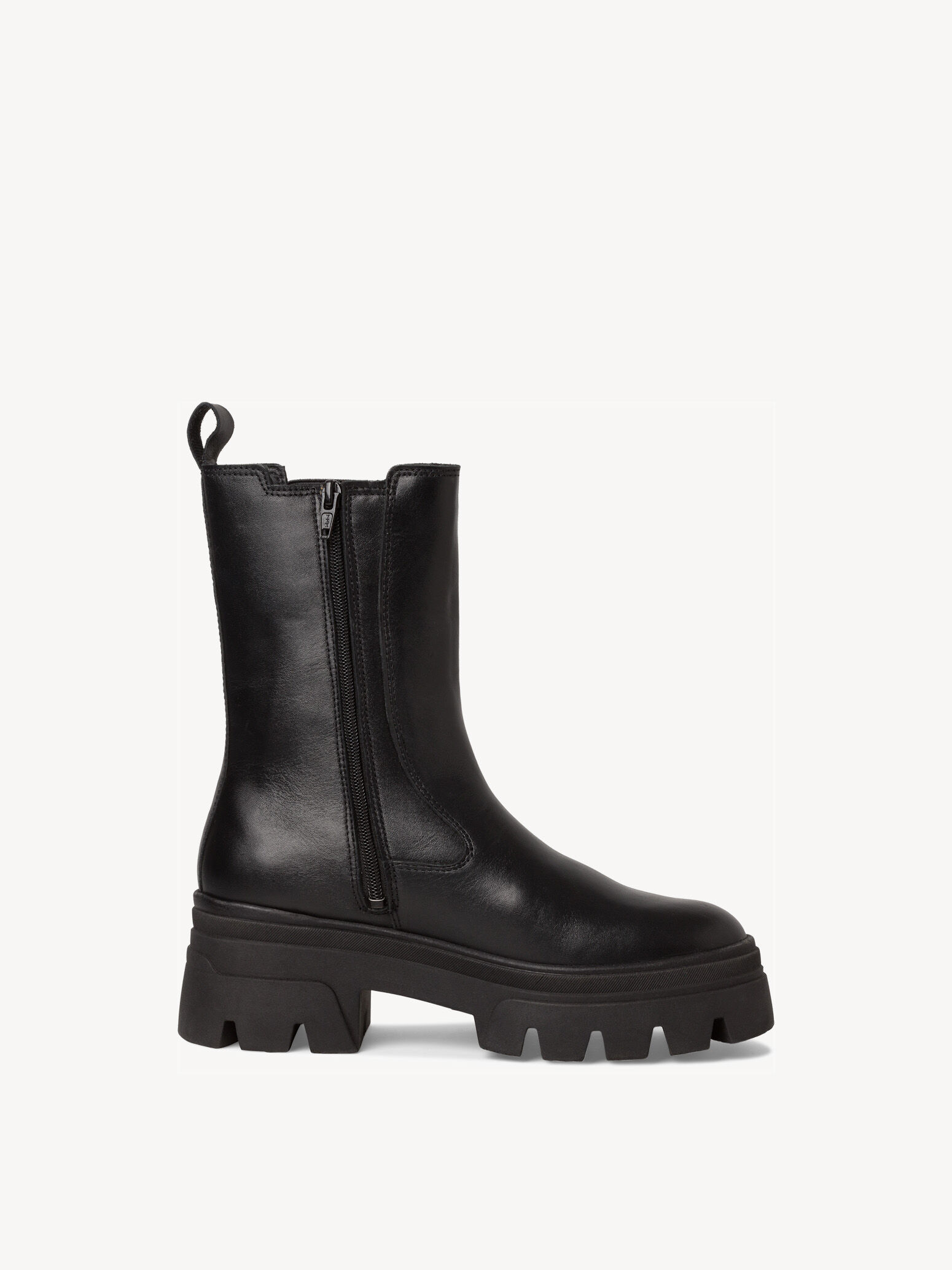 Bottine Chelsea en cuir - noir