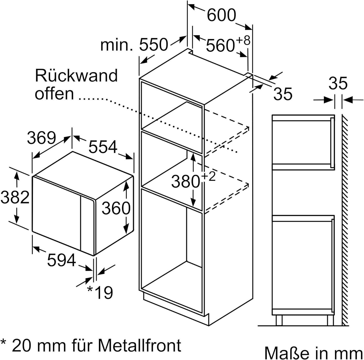 BOSCH Einbau-Mikrowelle BEL554