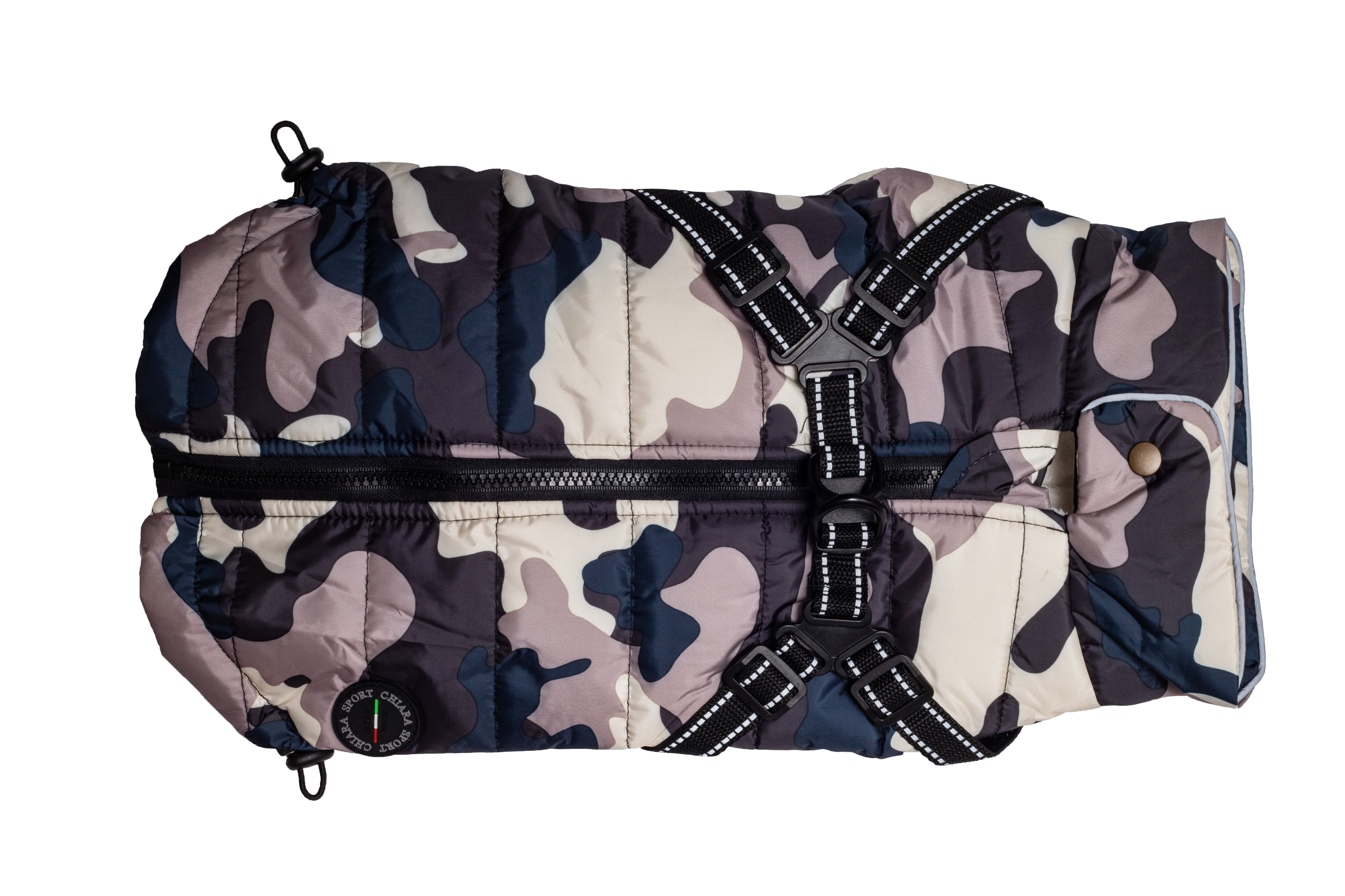 Chiara Hundemäntel Chiara NICK Winterjacke mit integriertem Geschirr dunkelblau XS grau/ grau L