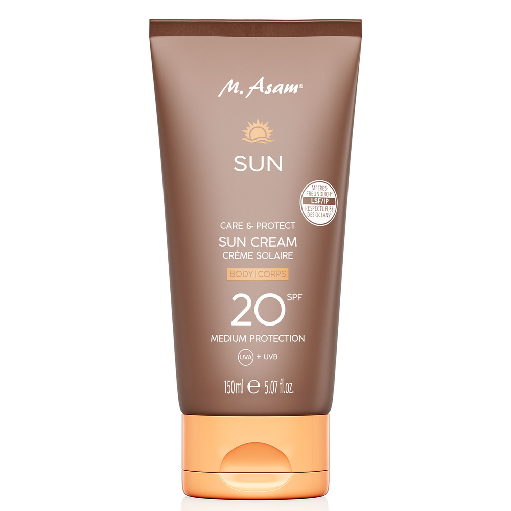 m.asam CARE & PROTECT SUN CREAM SPF 20 Body Crème solaire