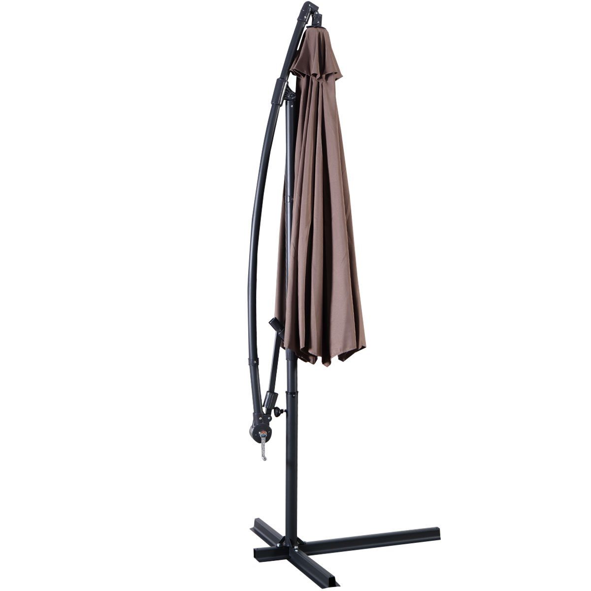 COSTWAY Ampelschirm Sonnenschirm, Ø300cm, mit Kreuzständer, neigbar