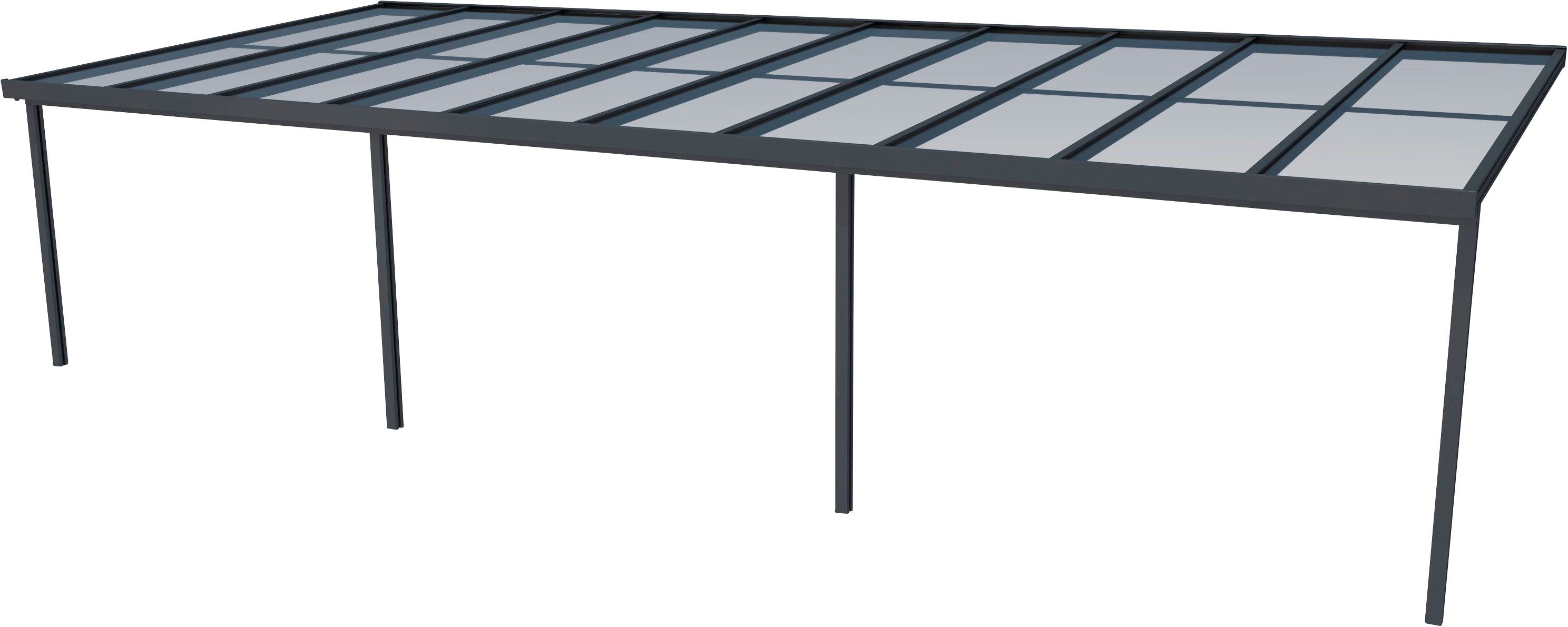 GUTTA Terrassendach Premium, BxT: 1014x406 cm, Bedachung Dachplatten, BxT: 1014x406 cm, Dach Acryl klar