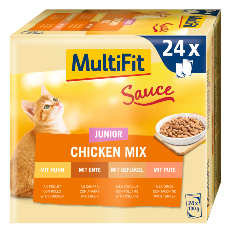 MultiFit Nassfutter MultiFit Junior Sauce Chicken Mix Multipack 24x100 g