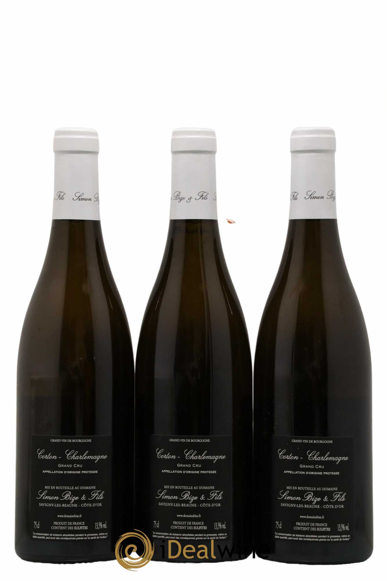 Corton-Charlemagne Grand Cru Simon Bize & Fils  2018 - Lot de 3 Bouteilles