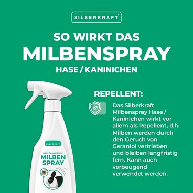 Silberkraft Insektenspray Milbenspray Hase/Kaninchen, 500 ml, 1-St.