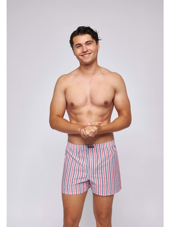 SNOCKS American Woven Boxershorts aus Bio-Baumwolle 3 Stück in Stripe günstig kaufen