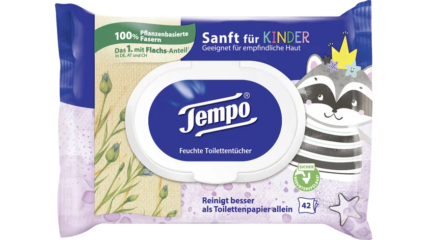 Tempo feuchtes Toilettenpapier Sanft für Kinder