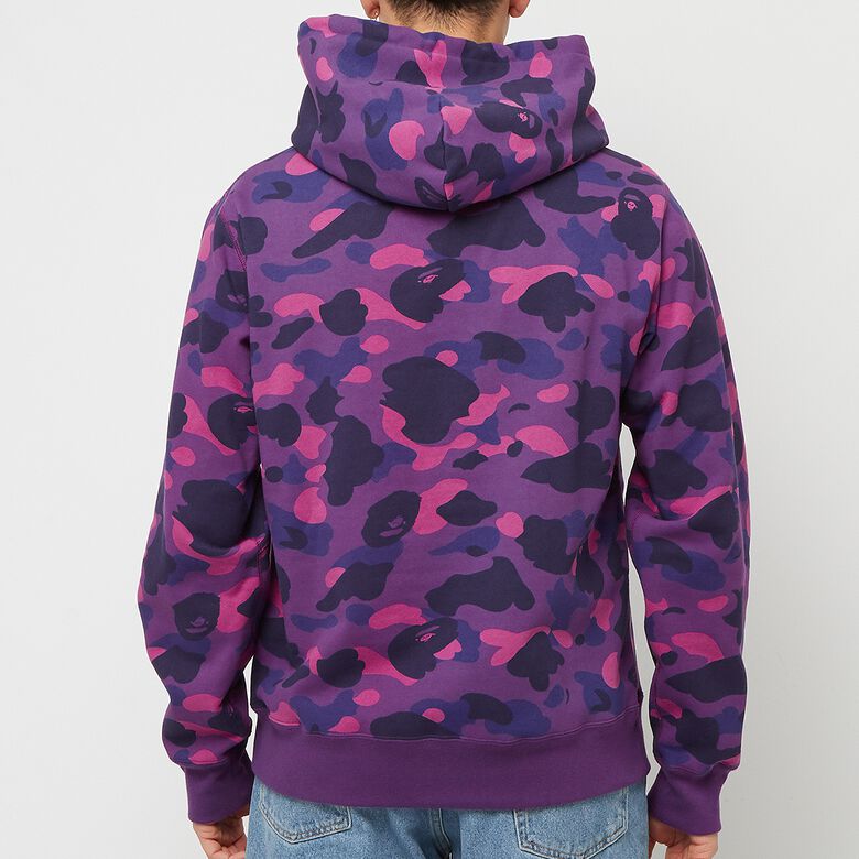 A Bathing Ape Color Camo One Point Ape Head Pullover Hoodie M purple